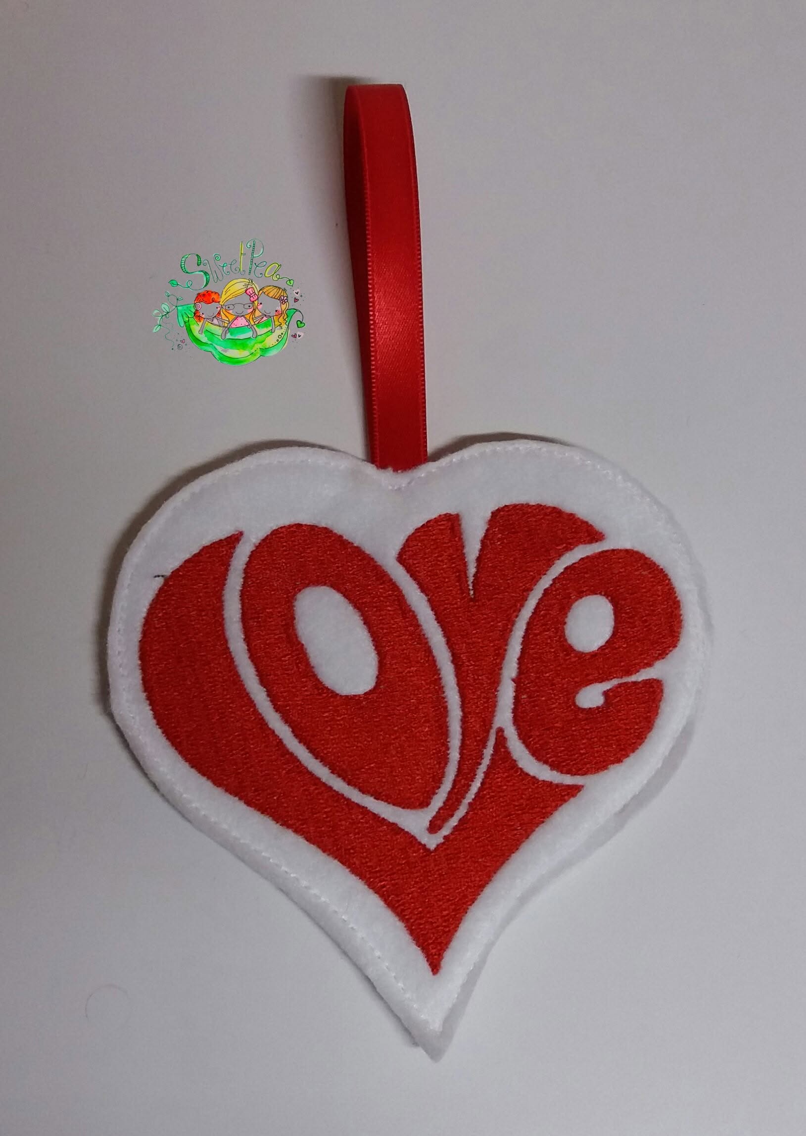 Sweetpea's Handmade Hanging Heart Decoration Collection - Love