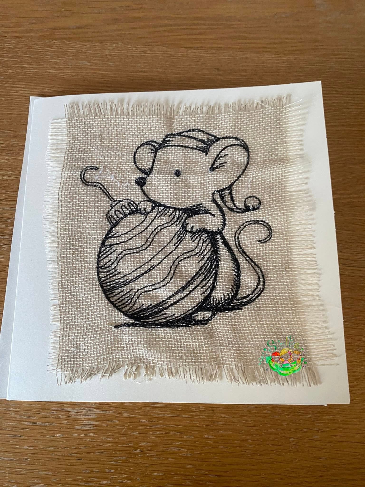 Sweetpea's Handmade Card Collection - Christmas Mouse with Bauble