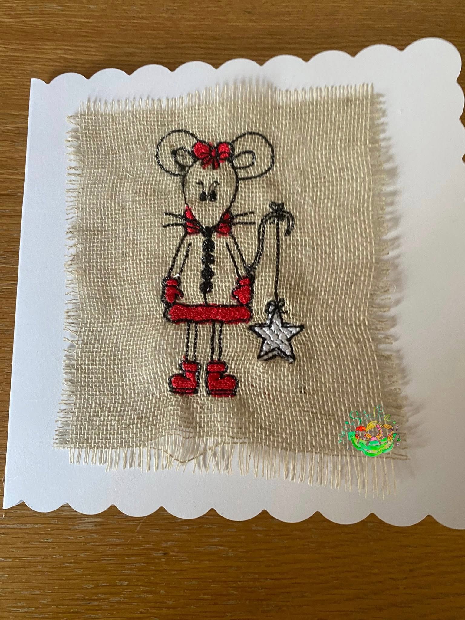 Sweetpea's Handmade Card Collection - Christmas Mouse with Star