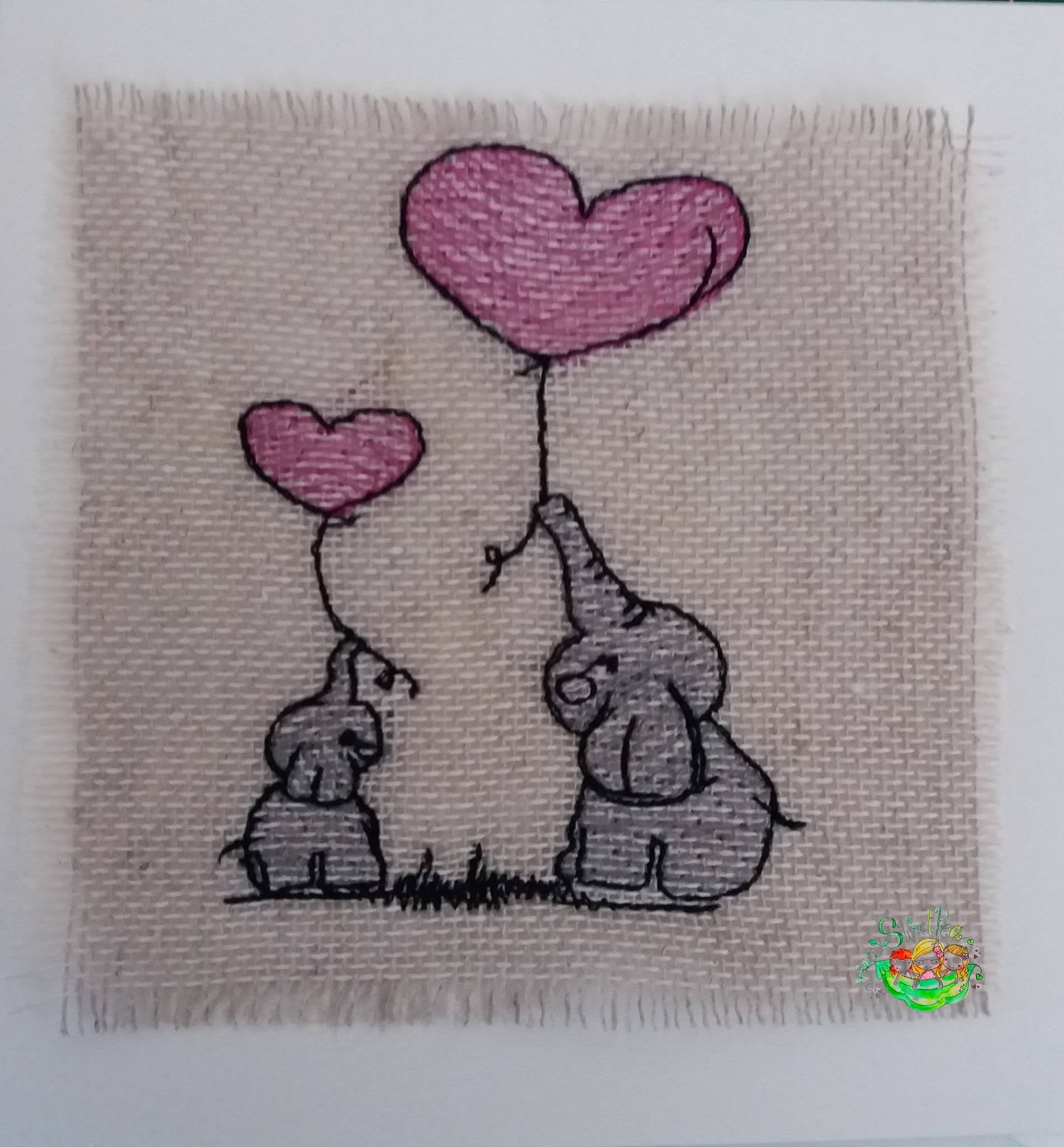 Sweetpea's Handmade Card Collection - Mum and Baby Elephant