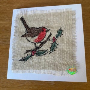 Sweetpea's Handmade Card Collection - Christmas Robin on a Twig