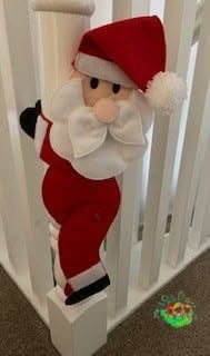 Sweetpea's Handmade Christmas Tie-Back Decoration Collection - Santa