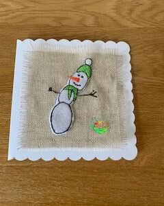 Sweetpea's Handmade Card Collection - Christmas Green Snowman