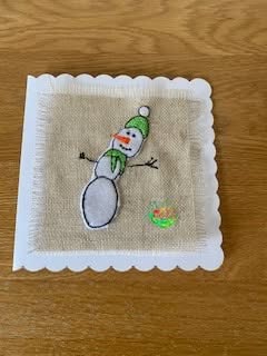Sweetpea's Handmade Card Collection - Christmas Green Snowman