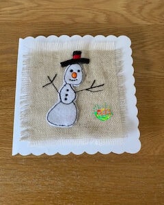 Sweetpea's Handmade Card Collection - Christmas Top Hat Snowman