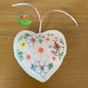 Sweetpea's Handmade Hanging Heart Decoration Collection - Spring Flowers