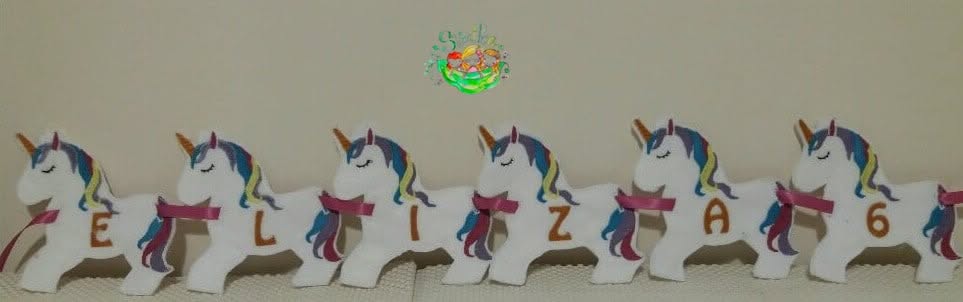 Sweetpea's Handmade Banner Collection - Name and Age Unicorns