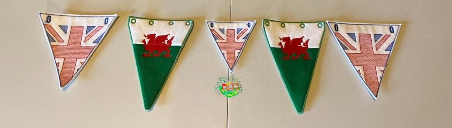 Sweetpea's Handmade Banner Collection - Welsh Dragon and Union Jack