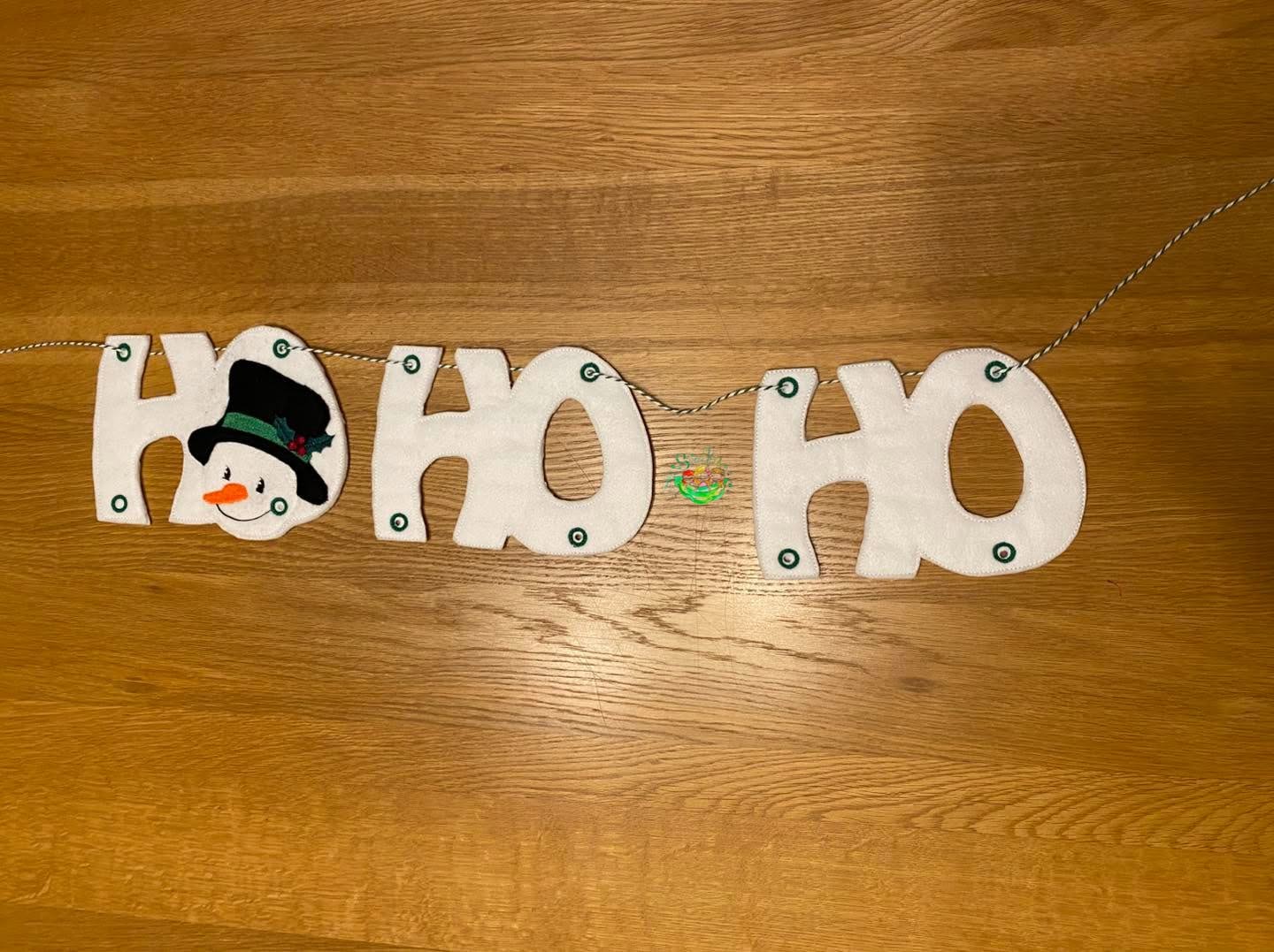Sweetpea's Handmade Banner Collection - Ho Ho Ho Snowman