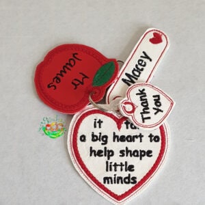 Sweetpea's Handmade Key Fob Collection - Best Teacher Heart