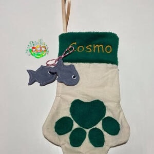 Sweetpea's Handmade Paw Christmas Stocking Collection - Cat