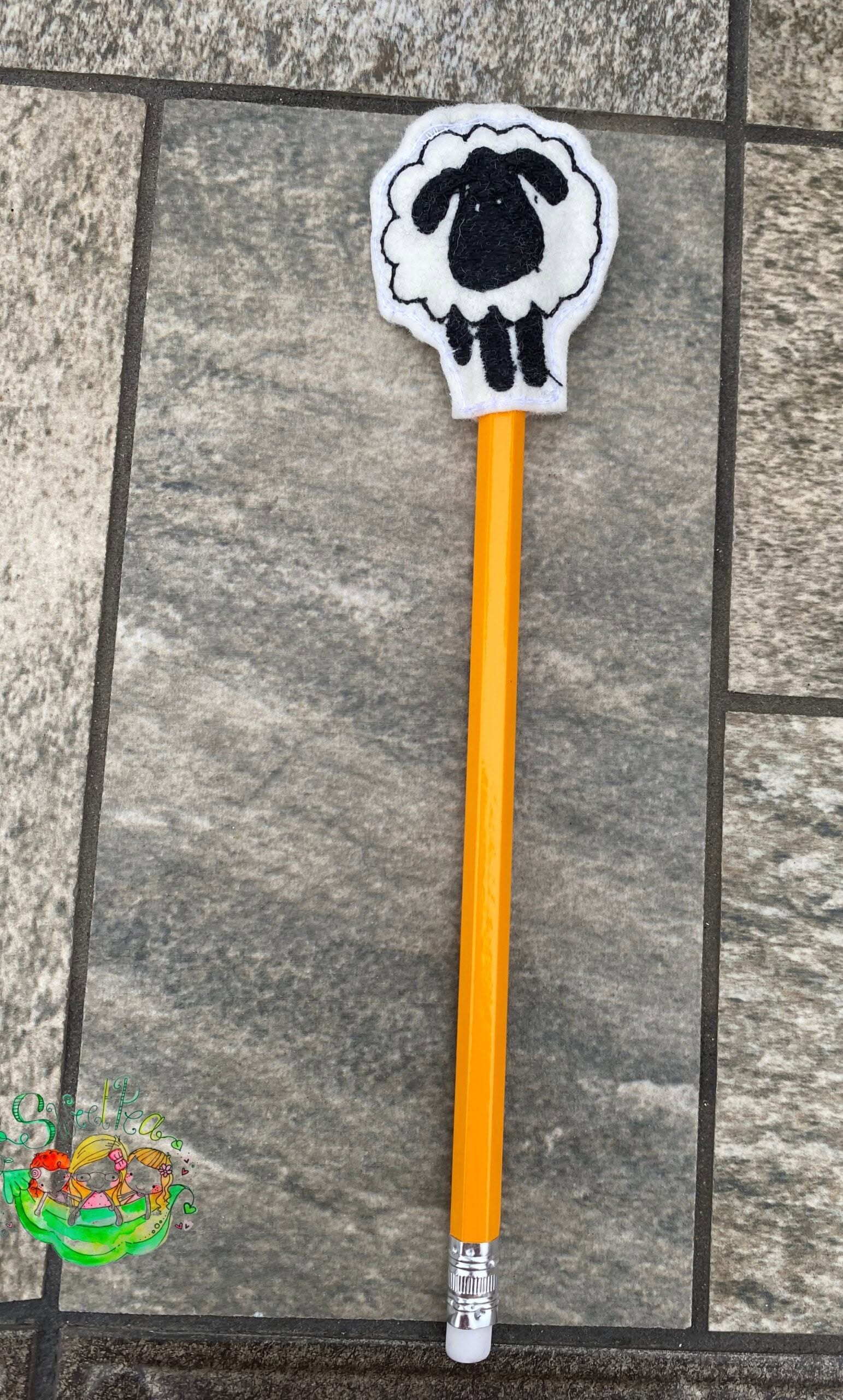 Sweetpea’s Handmade Animal Pencil Topper Collection - Sheep
