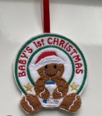 Sweetpea’s Handmade Gingerbread Christmas Collection – First Christmas Baby Hanger