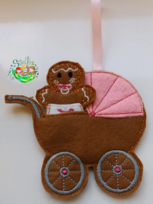 Sweetpea’s Handmade Gingerbread Baby Collection – Baby in a Pram Girl