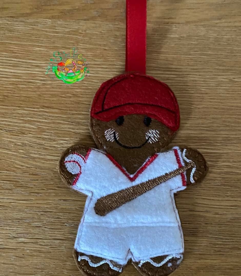 Sweetpea’s Handmade Gingerbread Sports Collection - Baseball Player