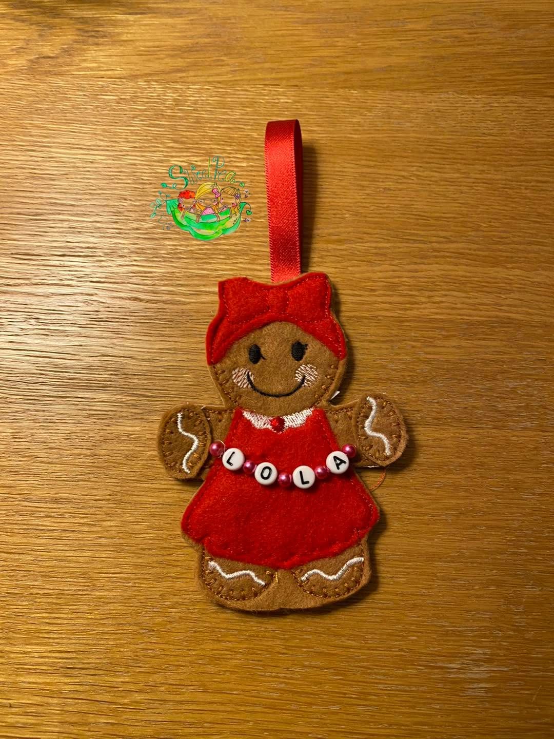 Sweetpea’s Handmade Gingerbread Banner Collection – Button Banner Girl