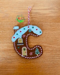 Sweetpea’s Handmade Gingerbread House Letter Collection - C
