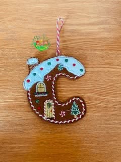 Sweetpea’s Handmade Gingerbread House Letter Collection - C
