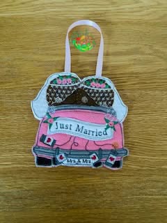 Sweetpea’s Handmade Just Married Collection - Wedding Car - Mrs & Mrs