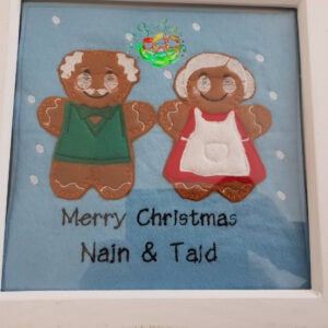 Sweetpea's Handmade Embroidered Frame Collection - Merry Christmas Nain & Taid