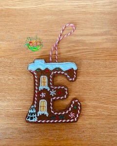 Sweetpea’s Handmade Gingerbread House Letter Collection - E