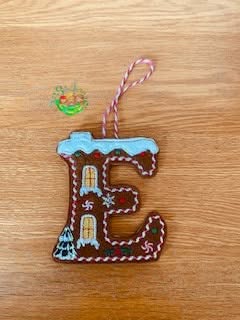 Sweetpea’s Handmade Gingerbread House Letter Collection - E