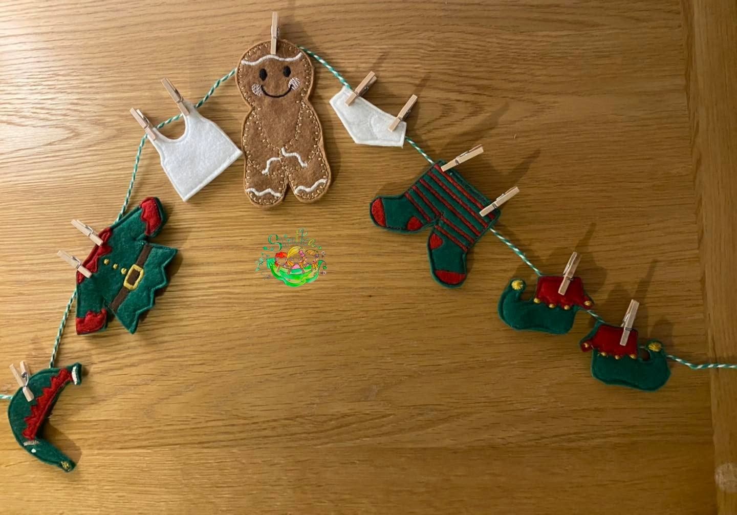 Sweetpea’s Handmade Banner Collection – Washing Line Elf