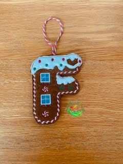 Sweetpea’s Handmade Gingerbread House Letter Collection - F