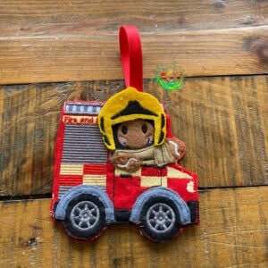 Sweetpea’s Handmade Gingerbread Occupation Collection - Fire Engine