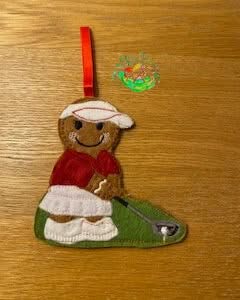 Sweetpea’s Handmade Gingerbread Sports Collection - Female Golfer