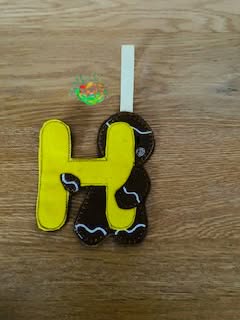 Sweetpea's Handmade Gingerbread Initial Collection - H