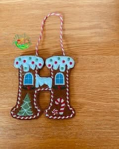 Sweetpea’s Handmade Gingerbread House Letter Collection - H
