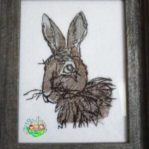 Sweetpea's Handmade Embroidered Frame Collection - Hare