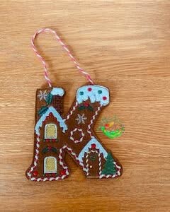 Sweetpea’s Handmade Gingerbread House Letter Collection - K