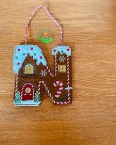 Sweetpea’s Handmade Gingerbread House Letter Collection - N