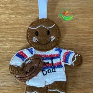 Sweetpea’s Handmade Gingerbread Sports Collection - Rugby Dad No 1