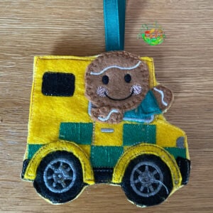 Sweetpea’s Handmade Gingerbread Occupation Collection - Paramedic in an Ambulance