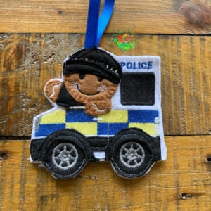 Sweetpea’s Handmade Gingerbread Occupation Collection - Police Van