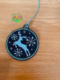 Sweetpea’s Handmade Christmas Deer Bauble Collection - Jumping Deer