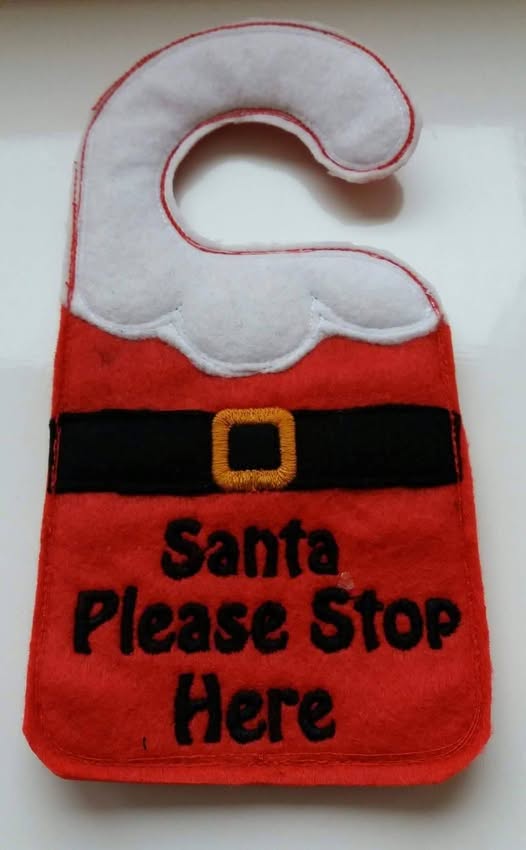 Sweetpea’s Handmade Christmas Hanger Collection – Santa Stop Here