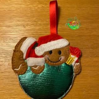 Sweetpea’s Handmade Gingerbread Christmas Collection – Santa's Bauble