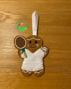 Sweetpea’s Handmade Gingerbread Sports Collection - Tennis Player