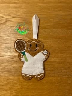 Sweetpea’s Handmade Gingerbread Sports Collection - Tennis Player