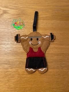 Sweetpea’s Handmade Gingerbread Sports Collection - Weight Lifter