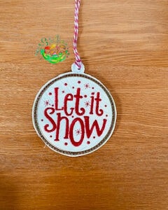 Sweetpea’s Handmade Word Bauble Collection - Let it Snow