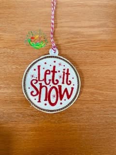 Sweetpea’s Handmade Word Bauble Collection - Let it Snow