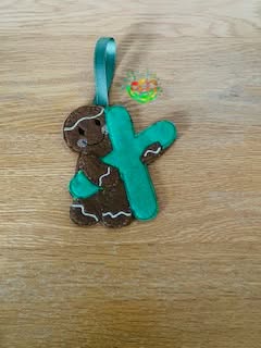 Sweetpea's Handmade Gingerbread Initial Collection - X