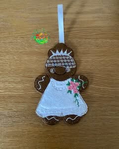 Sweetpea's Handmade Gingerbread Wedding Collection - Bride with Lace Dress